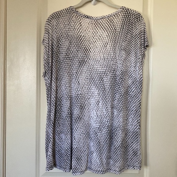 MICHAEL Michael Kors Snake Print Short Sleeve T-Shirt Top Size Petite Medium - Picture 2 of 6